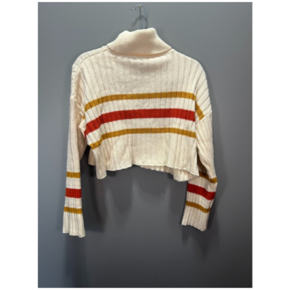 Cropped, Striped Sweater